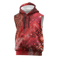 Aotearoa Taniko Matariki Sleeveless Hoodie Cosmic Red
