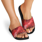 Aotearoa Taniko Matariki Slide Sandals Cosmic Red