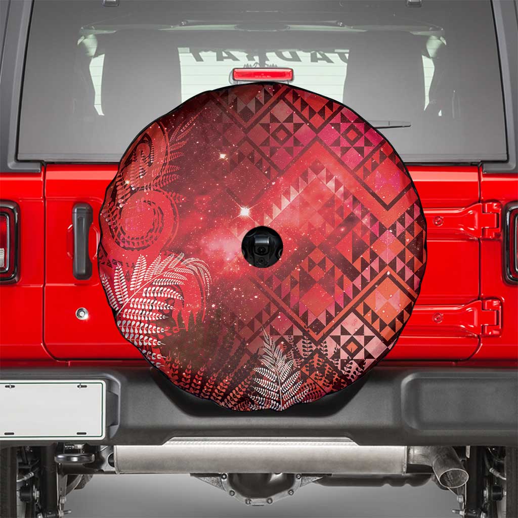 Aotearoa Taniko Matariki Spare Tire Cover Cosmic Red