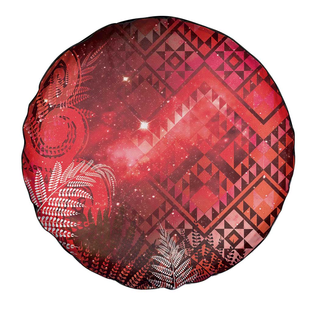 Aotearoa Taniko Matariki Spare Tire Cover Cosmic Red