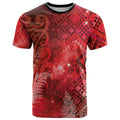 Aotearoa Taniko Matariki T Shirt Cosmic Red