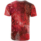 Aotearoa Taniko Matariki T Shirt Cosmic Red