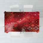 Aotearoa Taniko Matariki Tablecloth Cosmic Red