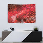 Aotearoa Taniko Matariki Tapestry Cosmic Red
