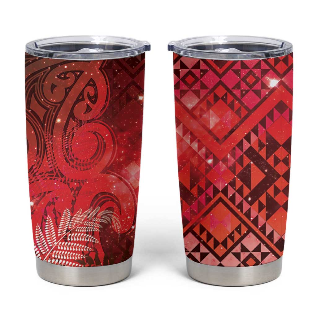 Aotearoa Taniko Matariki Tumbler Cup Cosmic Red