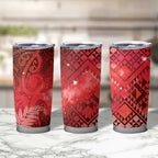 Aotearoa Taniko Matariki Tumbler Cup Cosmic Red