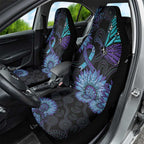 Australia Indigenous Car Seat Cover Teal & Purple Sunflower Aboriginal Arts