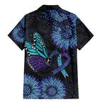 Australia Indigenous Family Matching Mermaid Dress and Hawaiian Shirt Teal & Purple Sunflower Aboriginal Arts