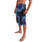 Australia Indigenous Lavalava Teal & Purple Sunflower Aboriginal Arts