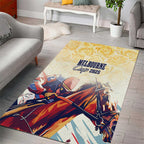 Melbourne Horse Racing Area Rug Yellow Rose Champion LT7