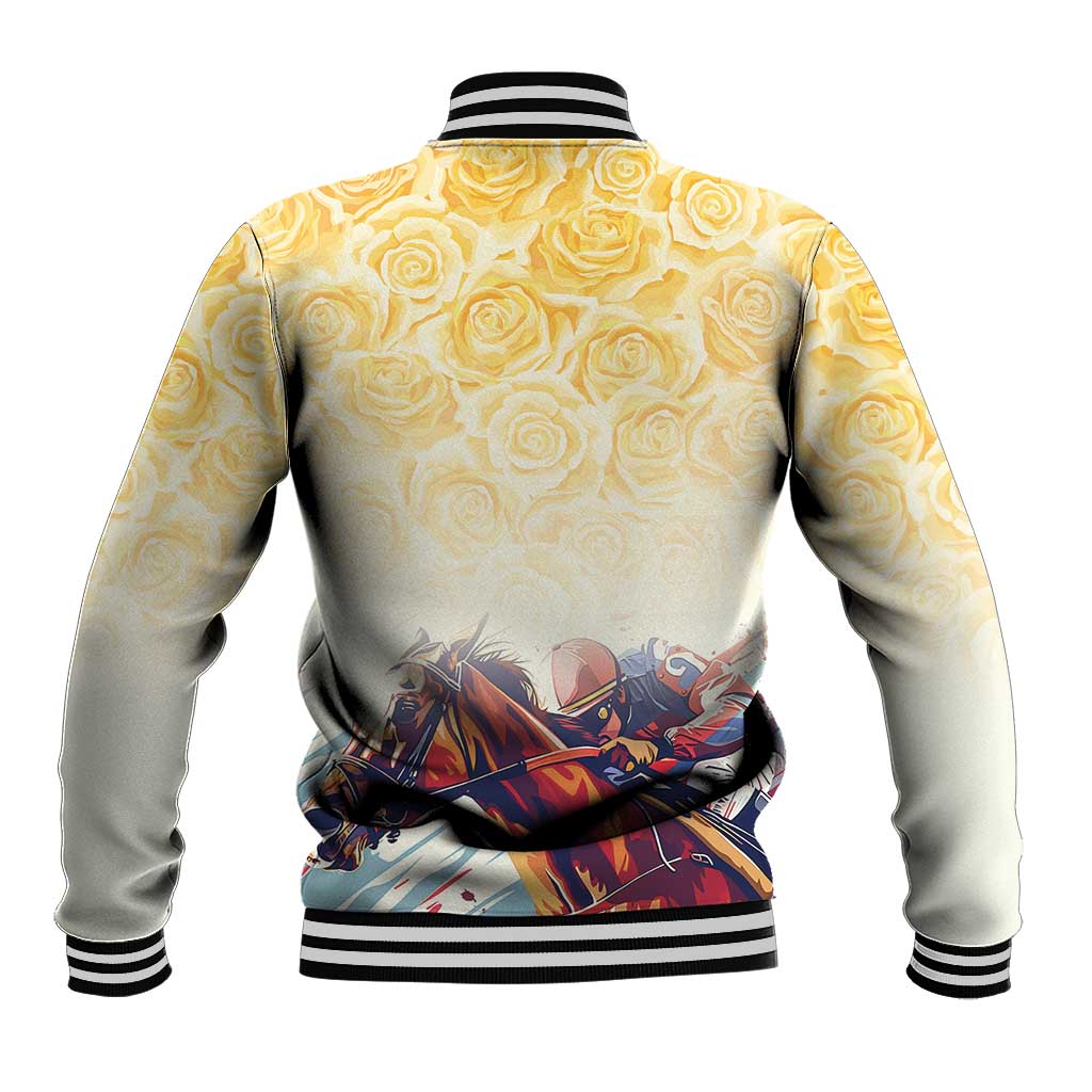 Melbourne Horse Racing Baseball Jacket Yellow Rose Champion LT7