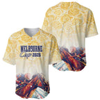 Melbourne Horse Racing Baseball Jersey Yellow Rose Champion LT7