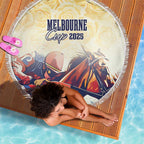 Melbourne Horse Racing Beach Blanket Yellow Rose Champion LT7