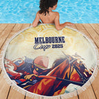 Melbourne Horse Racing Beach Blanket Yellow Rose Champion LT7
