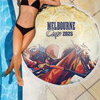 Melbourne Horse Racing Beach Blanket Yellow Rose Champion LT7