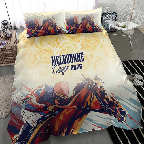 Melbourne Horse Racing Bedding Set Yellow Rose Champion LT7