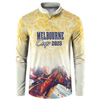 Melbourne Horse Racing Button Sweatshirt Yellow Rose Champion LT7
