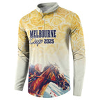 Melbourne Horse Racing Button Sweatshirt Yellow Rose Champion LT7