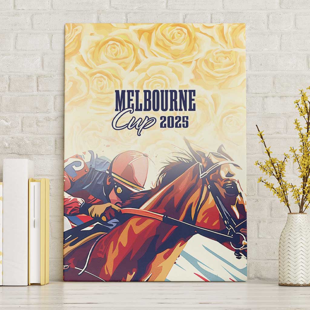 Melbourne Horse Racing Canvas Wall Art Yellow Rose Champion LT7