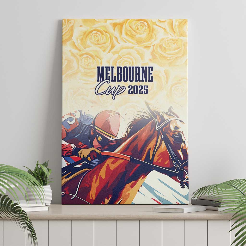 Melbourne Horse Racing Canvas Wall Art Yellow Rose Champion LT7