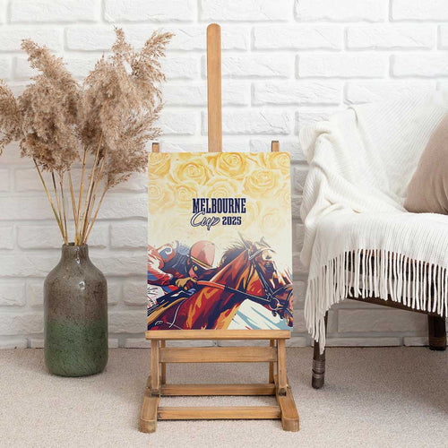 Melbourne Horse Racing Canvas Wall Art Yellow Rose Champion LT7