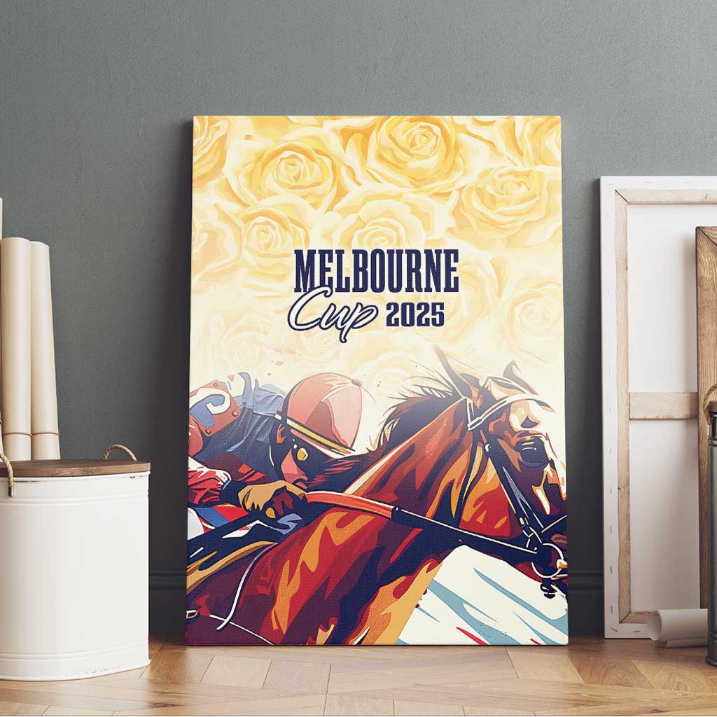 Melbourne Horse Racing Canvas Wall Art Yellow Rose Champion LT7