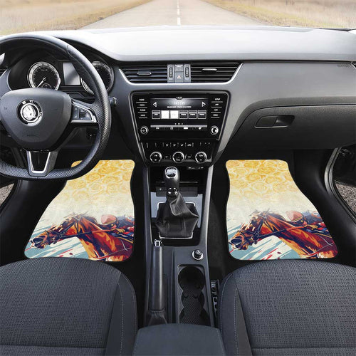 Melbourne Horse Racing Car Mats Yellow Rose Champion LT7