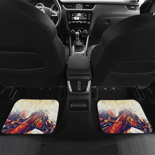 Melbourne Horse Racing Car Mats Yellow Rose Champion LT7