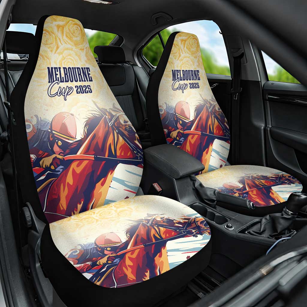 Melbourne Horse Racing Car Seat Cover Yellow Rose Champion LT7