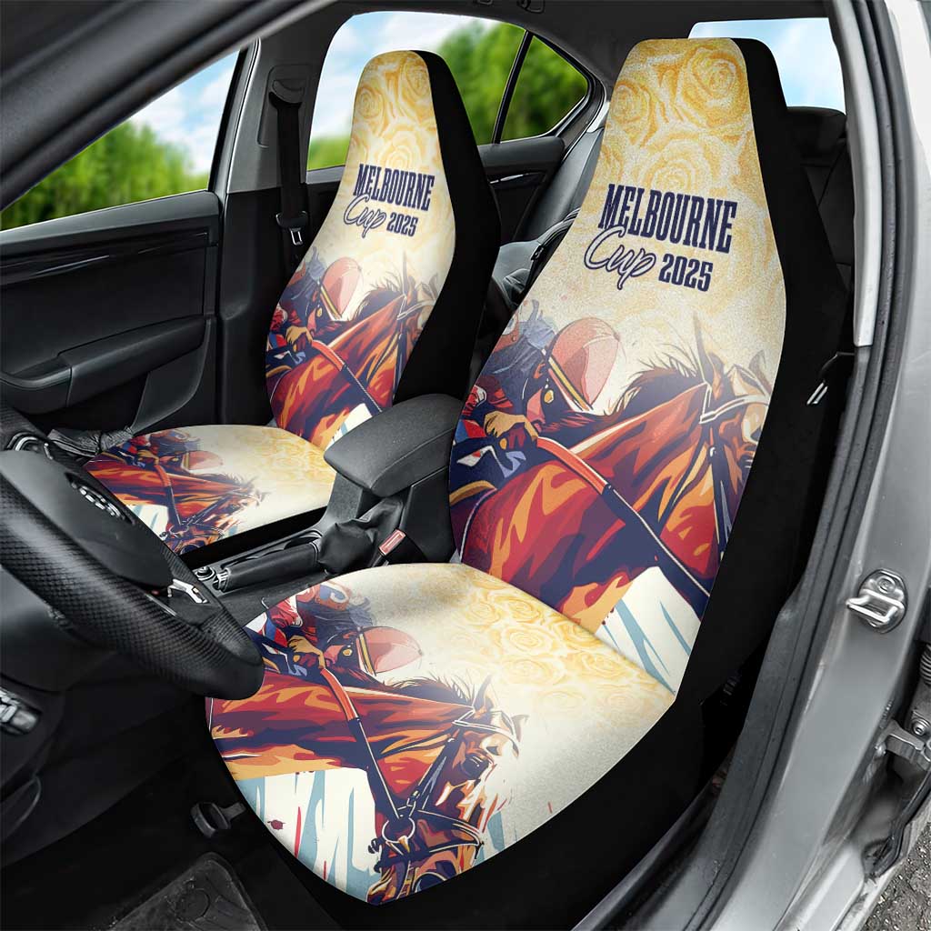 Melbourne Horse Racing Car Seat Cover Yellow Rose Champion LT7