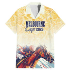 Melbourne Horse Racing Family Matching Mermaid Dress and Hawaiian Shirt Yellow Rose Champion LT7