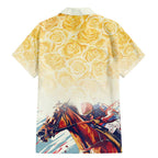 Melbourne Horse Racing Family Matching Mermaid Dress and Hawaiian Shirt Yellow Rose Champion LT7