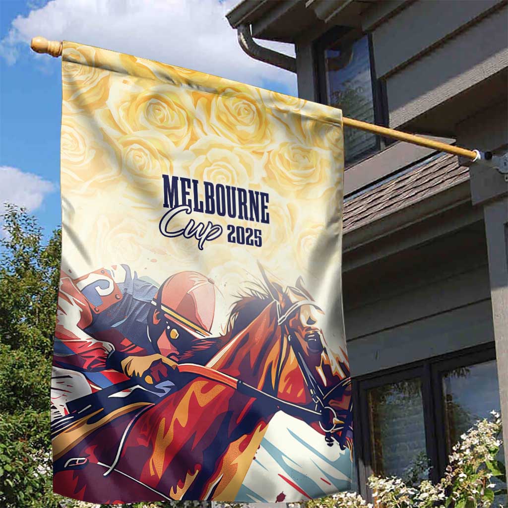 Melbourne Horse Racing Garden Flag Yellow Rose Champion LT7