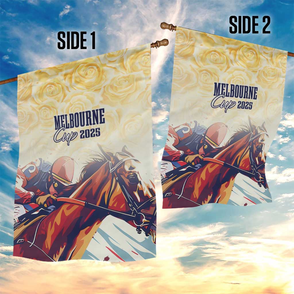 Melbourne Horse Racing Garden Flag Yellow Rose Champion LT7