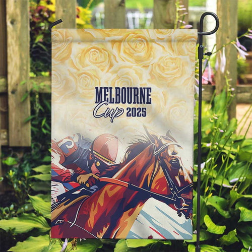 Melbourne Horse Racing Garden Flag Yellow Rose Champion LT7