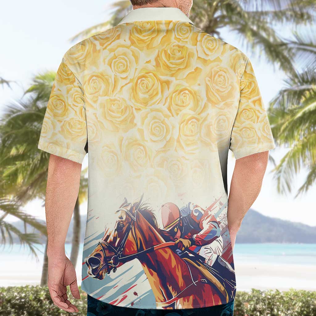 Melbourne Horse Racing Hawaiian Shirt Yellow Rose Champion LT7
