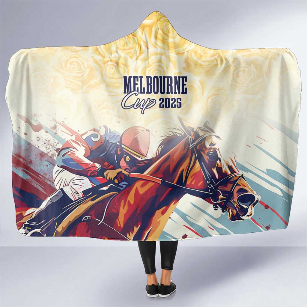 Melbourne Horse Racing Hooded Blanket Yellow Rose Champion LT7