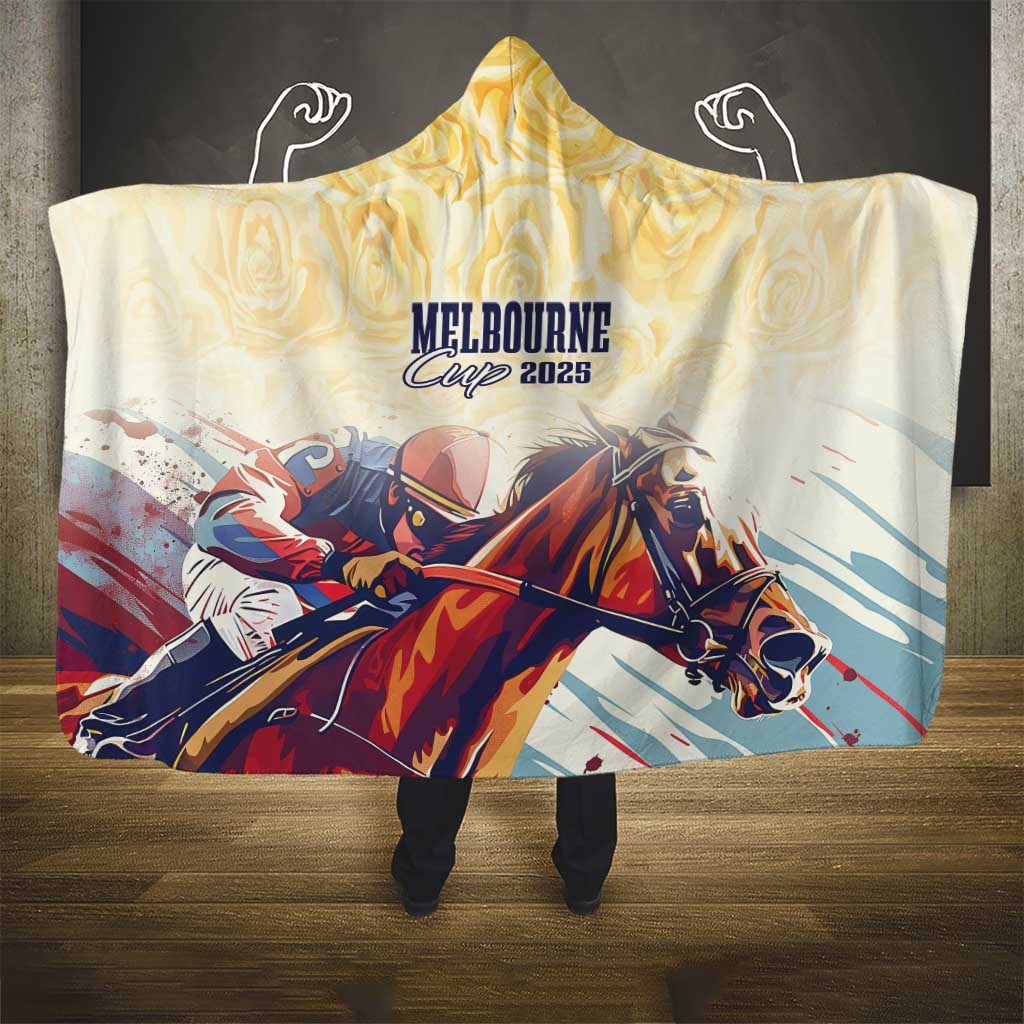 Melbourne Horse Racing Hooded Blanket Yellow Rose Champion LT7