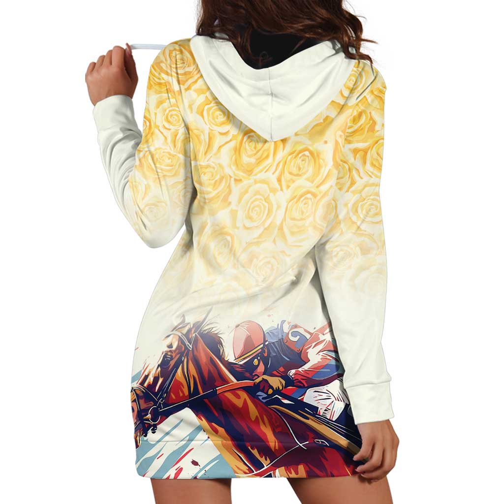 Melbourne Horse Racing Hoodie Dress Yellow Rose Champion LT7