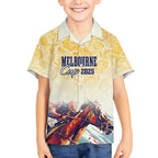 Melbourne Horse Racing Kid Hawaiian Shirt Yellow Rose Champion LT7