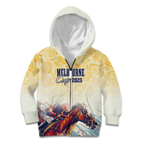 Melbourne Horse Racing Kid Hoodie Yellow Rose Champion LT7