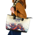 Melbourne Horse Racing Leather Tote Bag Yellow Rose Champion LT7