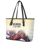Melbourne Horse Racing Leather Tote Bag Yellow Rose Champion LT7
