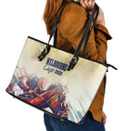 Melbourne Horse Racing Leather Tote Bag Yellow Rose Champion LT7