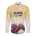 Melbourne Horse Racing Long Sleeve Button Shirt Yellow Rose Champion LT7