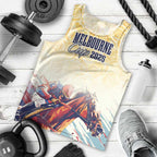 Melbourne Horse Racing Men Tank Top Yellow Rose Champion LT7