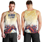 Melbourne Horse Racing Men Tank Top Yellow Rose Champion LT7