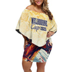Melbourne Horse Racing Off Shoulder Short Dress Yellow Rose Champion LT7