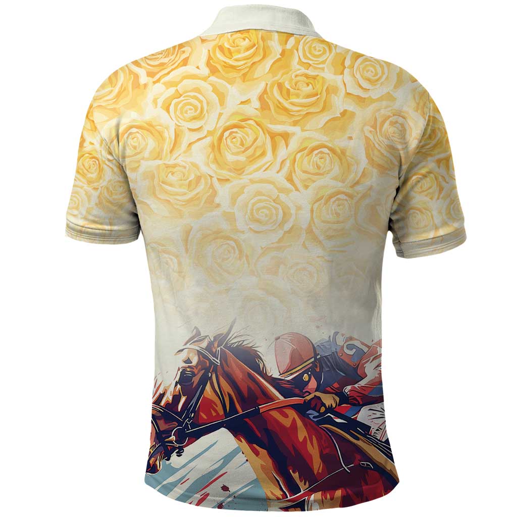 Melbourne Horse Racing Polo Shirt Yellow Rose Champion LT7