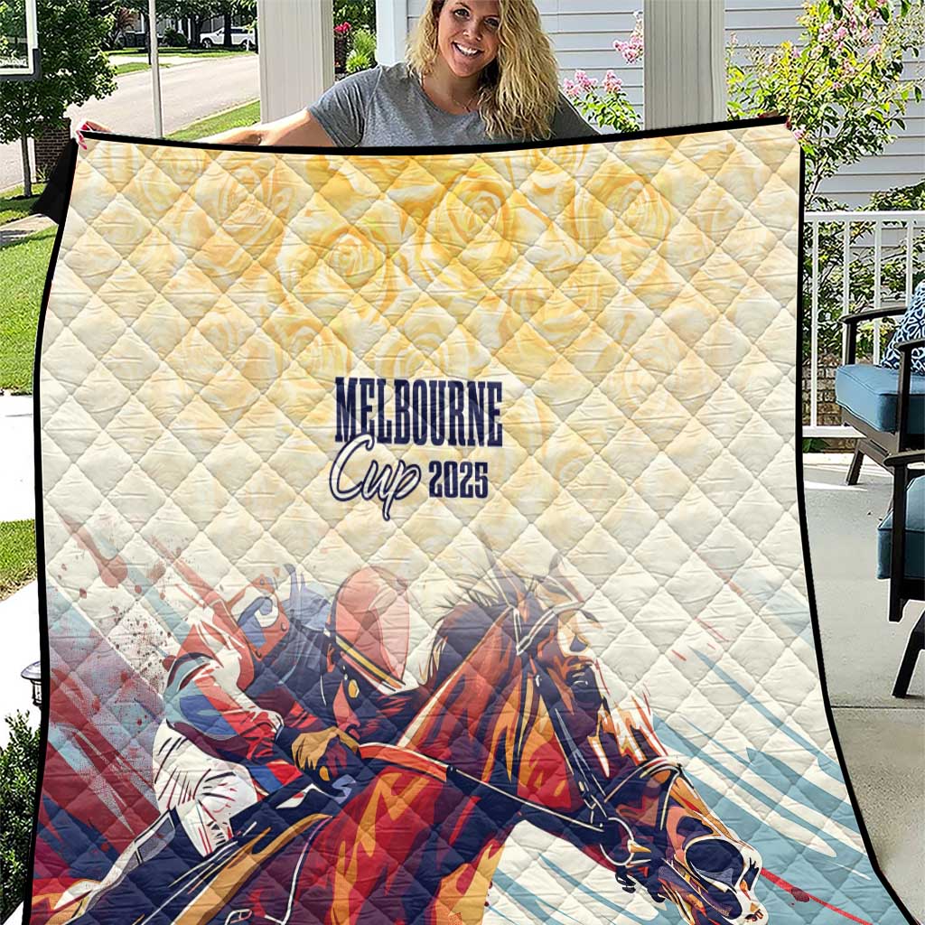Melbourne Horse Racing Quilt Yellow Rose Champion LT7